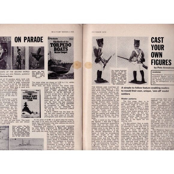 Military Modelling Magazine October 1972 UK Import | Tanks Figures Plans - Picture 4 of 9
